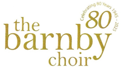 Barnby Choir 80th gold logo