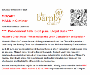 Llyoyd Buck pre-concert-talk Barnby Choir