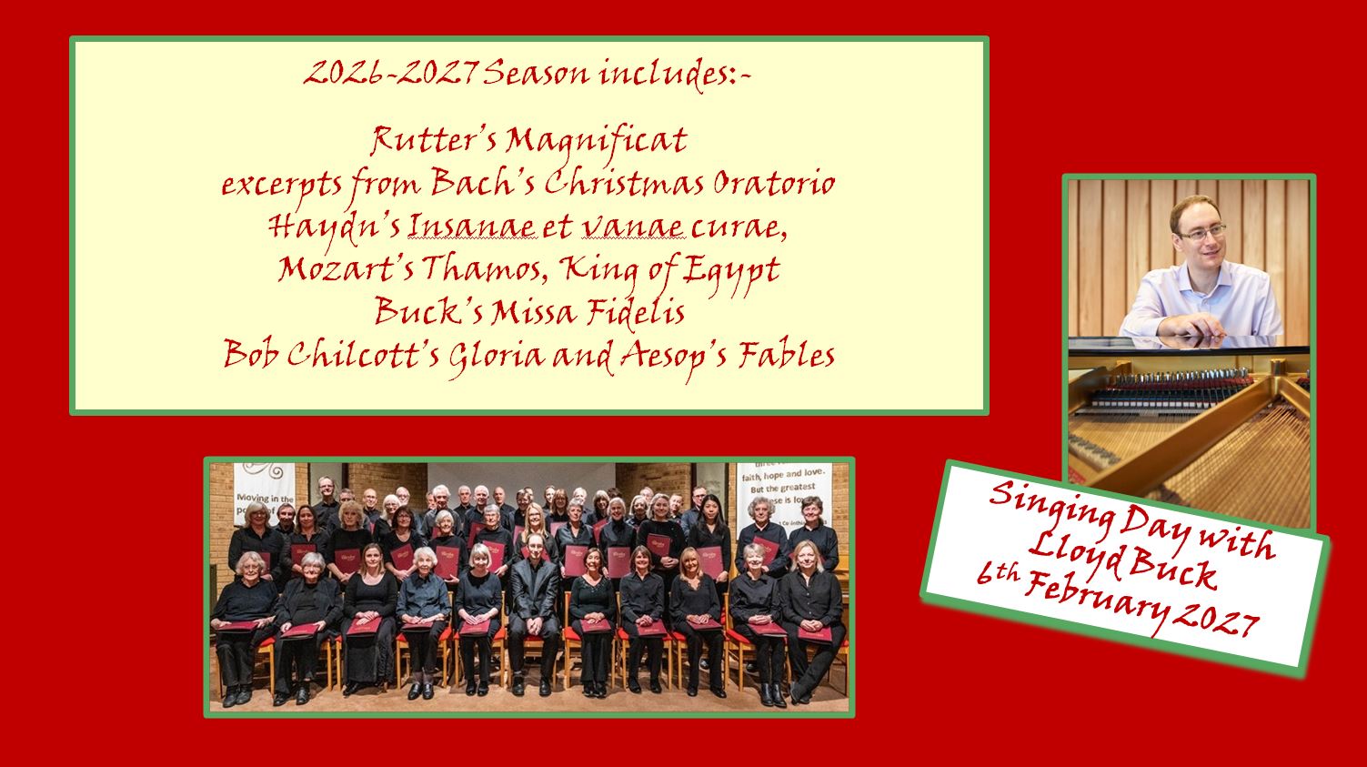 Barnby Choir programme for 2026-2027