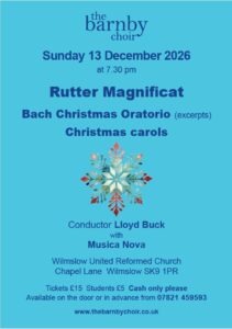 Barnby Choir December 2026 concert